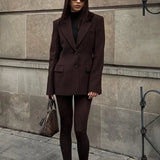 Elegant Chic Shrug Pocket Blazer