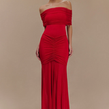 Piper - Off-Shoulder Pleated Maxi Dress