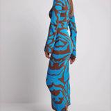Knit Leopard Print Long Sleeve Sweater Dress