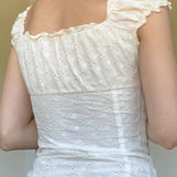 Lace Trim V Neck Button Front Slim Blouse
