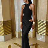 Cutout Sleeveless Slim Fit Maxi Dress