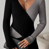 Color Block Striped Sweater