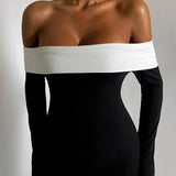 Aeris Off-shoulder Maxi Knit Dress