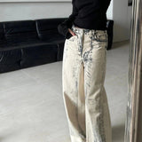 Vintage Straight Tie Dye Jeans