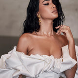 Corset Ruffled Off-Shoulder Strapless Bodycon Party Dress