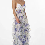 Alexia Ruffle Sheer Maxi Dress