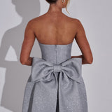 Dionne - Back-Bow Sparkle Mini Dress