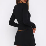 Hard To Please Mini Skort Black