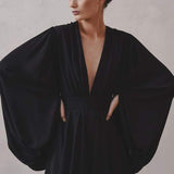 Amelia Deep V Neck Mini Dress