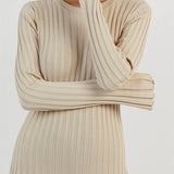 Antonia Rib Flare Maxi Knit Dress