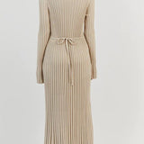 Antonia Rib Flare Maxi Knit Dress