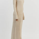 Antonia Rib Flare Maxi Knit Dress