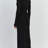 Antonia Rib Flare Maxi Knit Dress