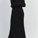Antonia Rib Flare Maxi Knit Dress