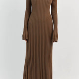Antonia Rib Flare Maxi Knit Dress