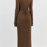 Antonia Rib Flare Maxi Knit Dress
