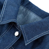 Washed Denim Slim Shirt Jacket