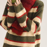Crew Neck Colorblock Sweater