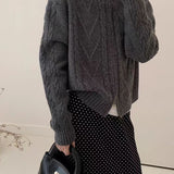 Turtleneck Cable Knit Sweater