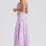 Lace Tie-Strap Romantic Maxi Dress