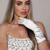 Rhinestone Strapless Bandage Ruched Party Dress