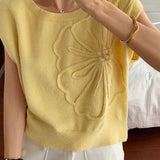 Casual Short Sleeve Knit Sweater