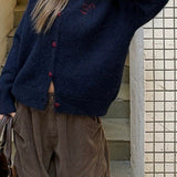 Vintage Loose Fit Round Neck Knit Sweater