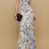 Elegant Ruffle Floral Dress