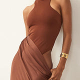 Cutout Sleeveless Slim Fit Maxi Dress