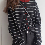 Colorblock Striped Casual Sweater