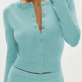 Knitted Slim Fit Button Cardigan