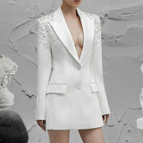 Heavy Beaded Statement Design Blazer