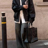 PU Leather Oversized Biker Jacket