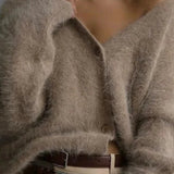 Oversized V-Neck Knit Cardigan