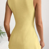 Casual Sleeveless Knit Sweater