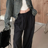 Cropped Solid Denim Jacket