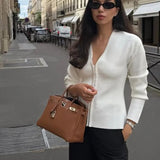 Slim Fit Knit Zip Cardigan