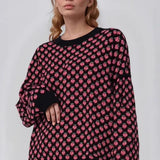 Strawberry Jacquard Knit Sweater