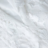 Heavy Lace 3D Embroidery Strapless Camellia Prom Dress