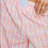 Colorblock Striped Wide-Leg Relaxed Pants