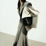 Irregular Collar Cotton Blazer