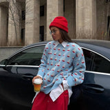 Casual Sailboat Jacquard Pullover Sweater