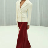 Single Button Lapel Blazer