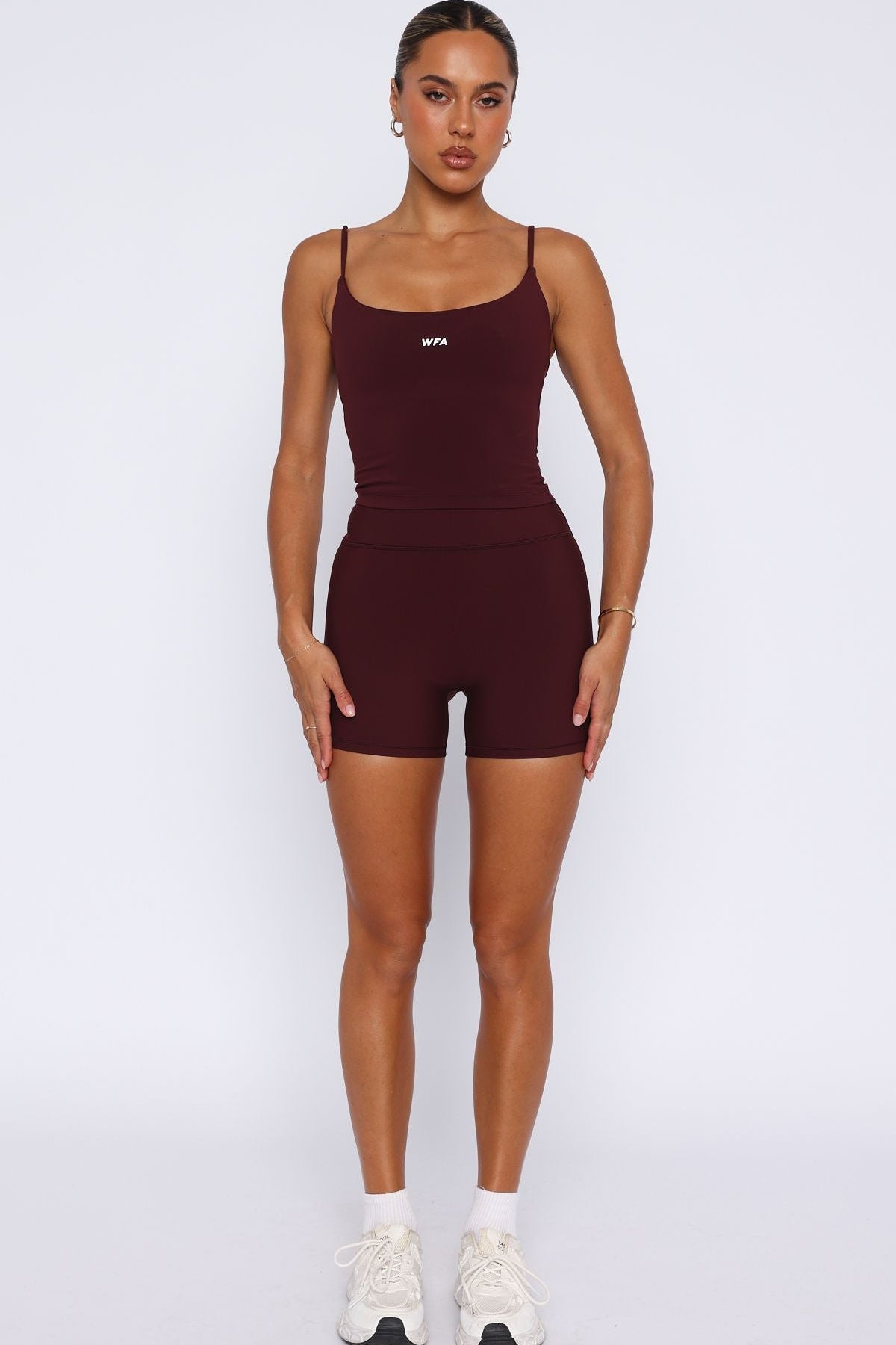 Keep Up High Waisted Shorts 4" Merlot