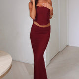 Loving You Maxi Skirt Burgundy