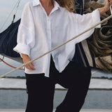Fashion Solid Loose Casual Commuter Blouse
