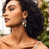 Baroque Colorful Gem Pearl Earrings
