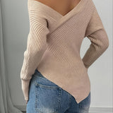 Elegant Cut Out Shoulder Sweater