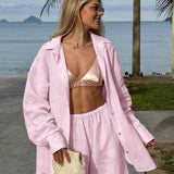 Chic Casual Versatile Cardigan Shorts Two Piece Set