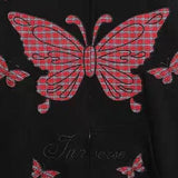 Gothic Butterfly Print Hoodie
